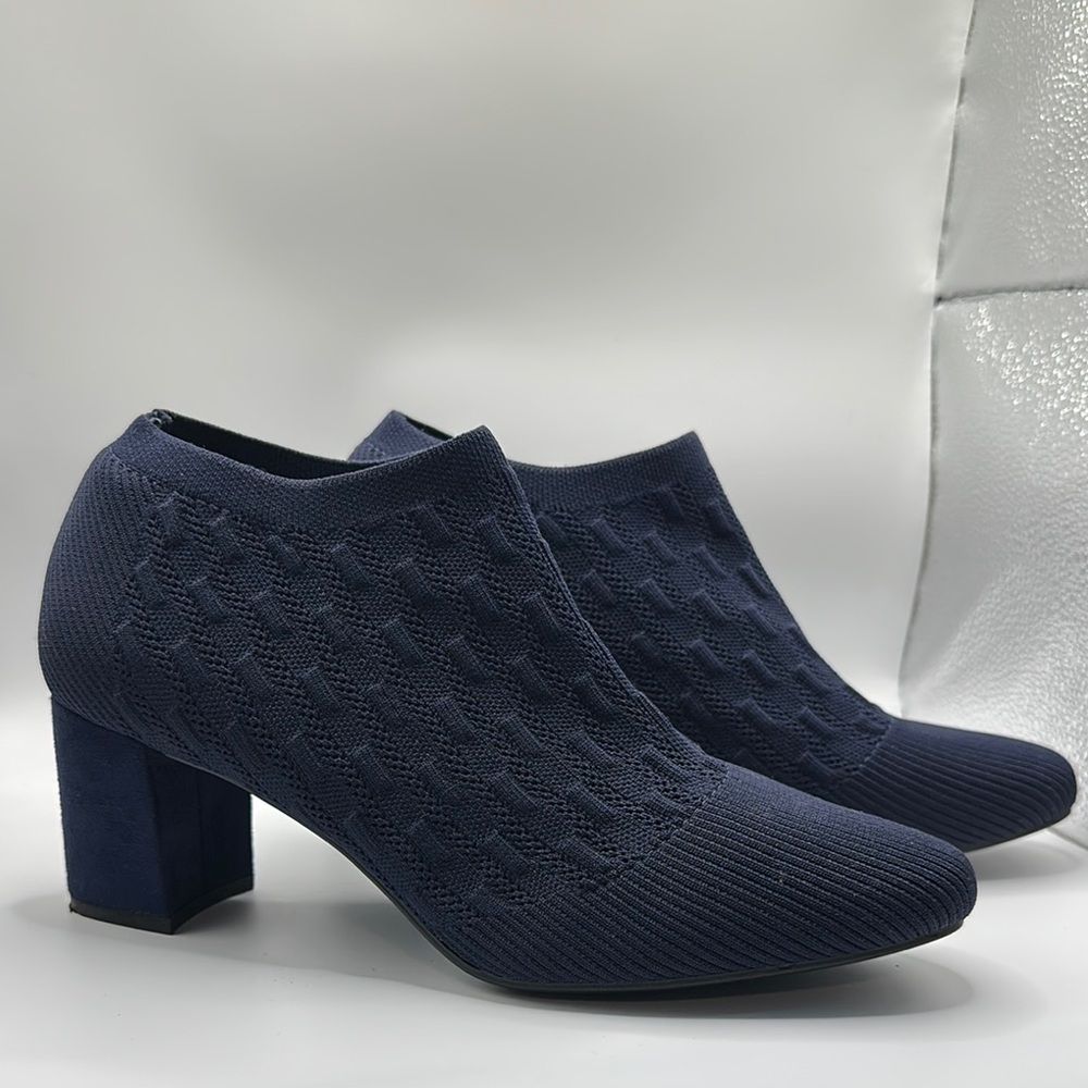 Impo Nadette Knit Bootie Navy Women's size 9.5